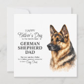 Vaderdag Duitse Herdershond Vader Feestdagenkaart (Voorkant)
