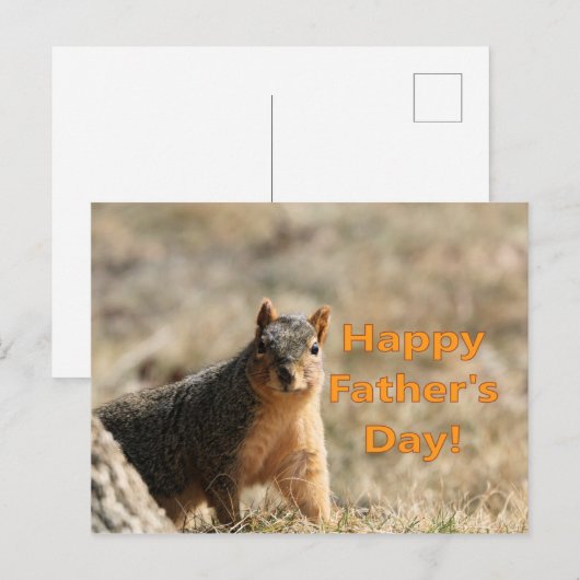 Vaderdag-eekhoorn Briefkaart (Voorkant / Achterkant)