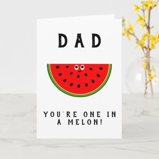 Vaderdag een in een Melon pa Kaart (Gele Bloem)