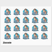Vaderdag - Een vader en zijn zoon Vierkante Sticker (Vel)