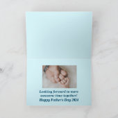 Vaderdag Eerste keer papa foto's en bericht Feestdagen Kaart (Binnen)