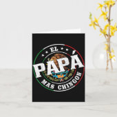 Vaderdag El Papa Mas Chingon Funny Mexicaanse Vade Kaart (Gele Bloem)