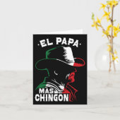 Vaderdag El Papa Mas Chingon Grappige Mexicaanse P Kaart (Gele Bloem)