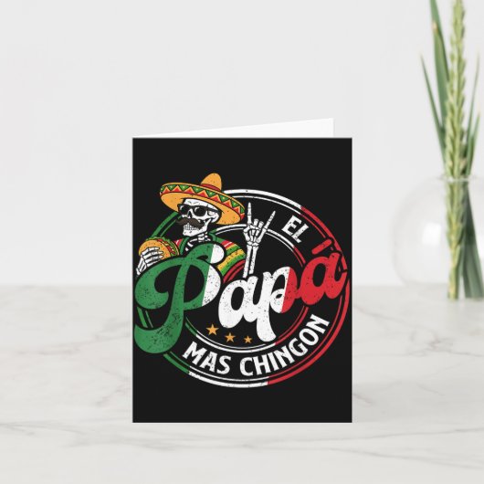 Vaderdag El Papa Mas Chingon Grappige Mexicaanse V Kaart (Voorkant)