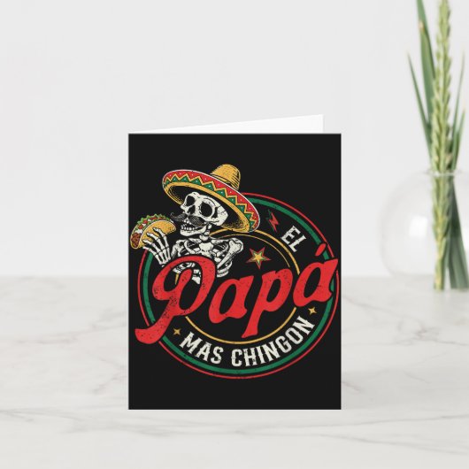 Vaderdag El Papa Mas Chingon Grappige Mexicaanse V Kaart (Voorkant)