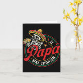 Vaderdag El Papa Mas Chingon Grappige Mexicaanse V Kaart (Gele Bloem)