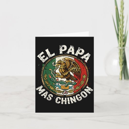 Vaderdag El Papa Mas Chingon Spaans Mexicaans Kaart (Voorkant)