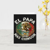 Vaderdag El Papa Mas Chingon Spaans Mexicaans Kaart (Gele Bloem)