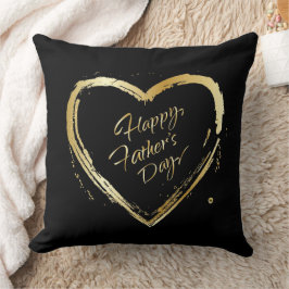 Vaderdag Elegante Luxe Design Gouden harttekst Kussen