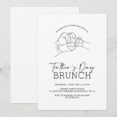 Vaderdag elegante rustieke brunch uitnodiging (Voorkant / Achterkant)