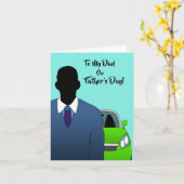 Vaderdag en Stropdas van Afrikaanse Amerikaanse pa Kaart (Gele Bloem)