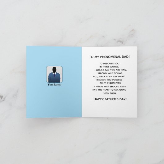 Vaderdag en Stropdas van Afrikaanse Amerikaanse pa Kaart (Binnen)