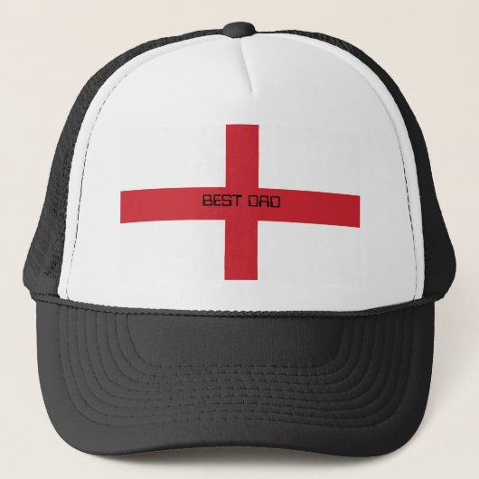 Vaderdag, Engeland Vlag Beste Vader Trucker Pet (Voorkant)