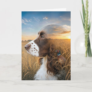 Vaderdag English Springer Spaniel en Fazant Kaart