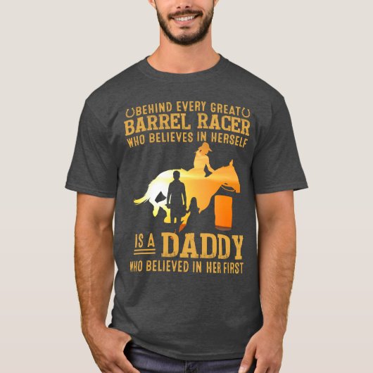 Vaderdag Equestrische vader, Barrel dad T-shirt (Voorkant)