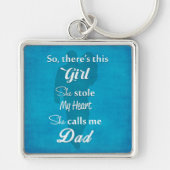 vaderdag - "Er is dus een meisje" Sleutelhanger (Voorkant)