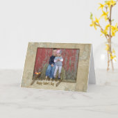 Vaderdag familie foto kaart (Gele Bloem)