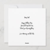 Vaderdag Familie Fotorooster Pap Afbeelding Collag Feestdagenkaart (Achterkant)