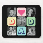 Vaderdag Familie Fotorooster Pap Afbeelding Collag Muismat<br><div class="desc">Een persoonlijke Vaderdag gave voor je vader om Vaderdag te vieren. Of het nu gaat om een nieuwe vader, stiefvader, oude en klassieke vader, of vader, de aangepaste tekstfunctie zal je bedekken. U kunt de tekst in uw gewenste formulering veranderen en uw eigen douanefoto uploaden. 1 vader in de wereld....</div>