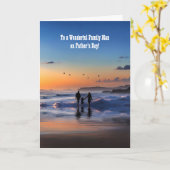 Vaderdag Familie Man met vrouw en kind Kaart (Gele Bloem)