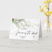 Vaderdag Favoriete papa cadeau van dochter en zoon Kaart (Gele Bloem)