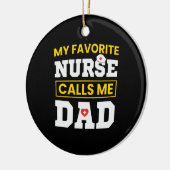 Vaderdag favoriete verpleegster belt me papa keramisch ornament (Links)