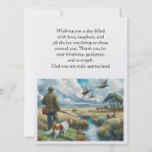 Vaderdag Fazantenjager Plat Vakantiekaart Feestdagenkaart (Achterkant)