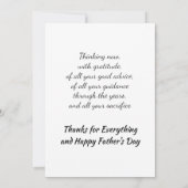 Vaderdag fedora pet met tekst Hartelijk dank Bedankkaart (Achterkant)