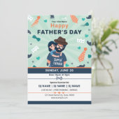 Vaderdag Feest Flyer Sjabloon Kaart (Staand voorkant)