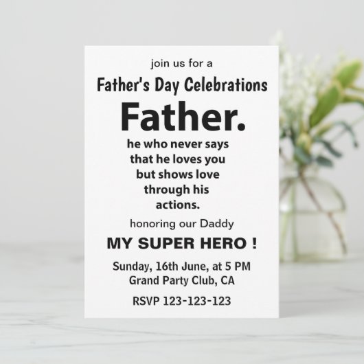 Vaderdag Feest Kaart (Staand voorkant)