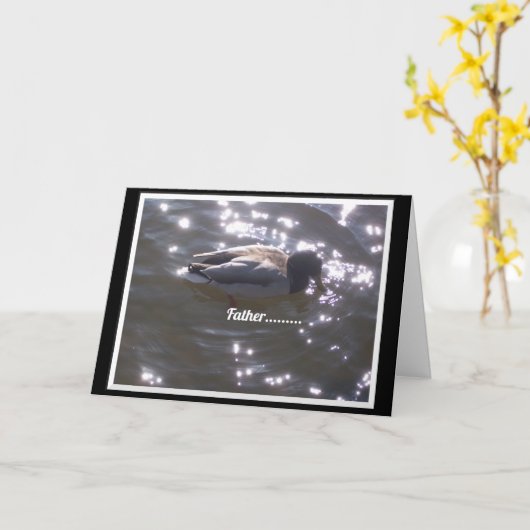 Vaderdag-feestbegroeting of briefkaart (Gele Bloem)