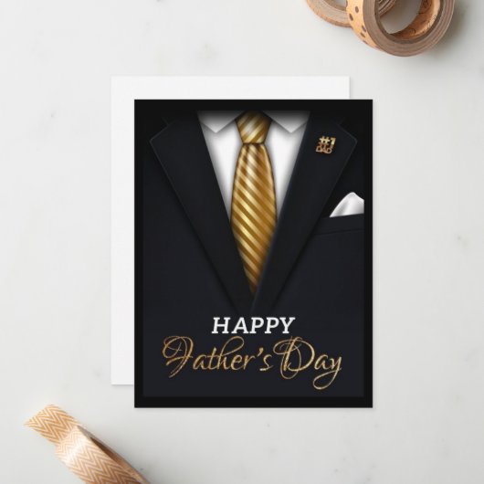 Vaderdag Flat Note-Kaart Notitiekaartje (Voorkant / Achterkant in situ)