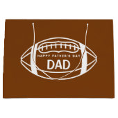Vaderdag Football Gift Bag Groot Cadeauzakje (Voorkant)