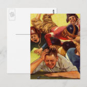  Vaderdag, Football Kinder en Familiehond Briefkaart (Voorkant / Achterkant)