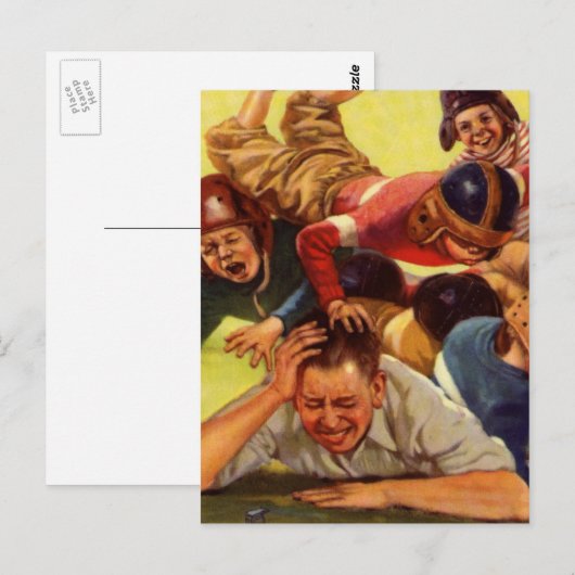  Vaderdag, Football Kinder en Familiehond Briefkaart (Voorkant / Achterkant)