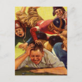  Vaderdag, Football Kinder en Familiehond Briefkaart (Voorkant)