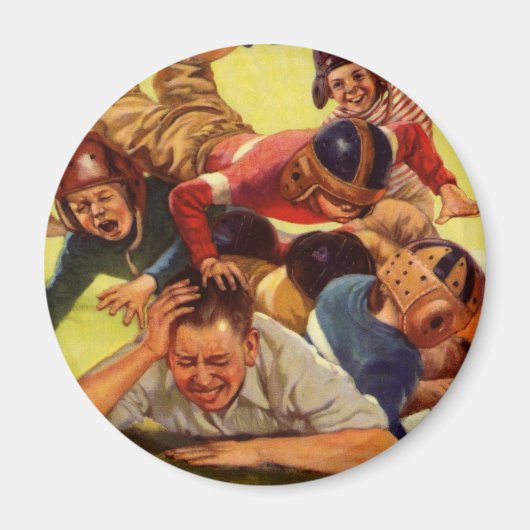  Vaderdag, Football Kinder en Familiehond Magneet (Voorkant)