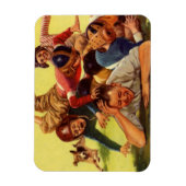  Vaderdag, Football Kinder en Familiehond Magneet (Verticaal)