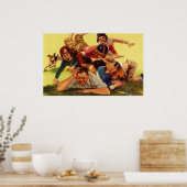 Vaderdag, Football Kinder en Familiehond Poster (Keuken)