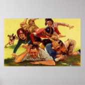 Vaderdag, Football Kinder en Familiehond Poster (Voorkant)