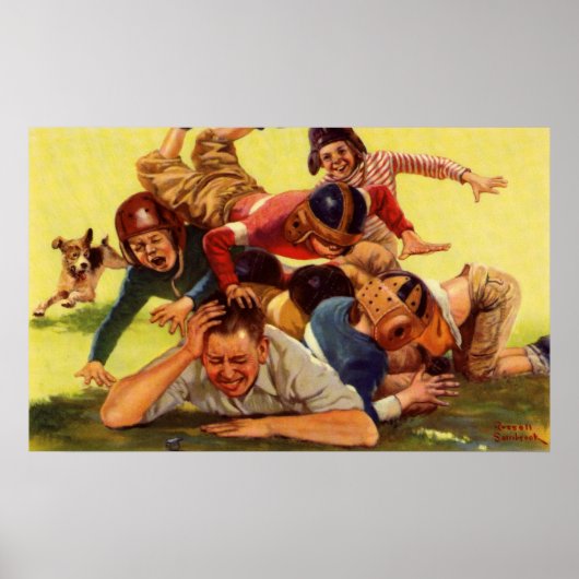 Vaderdag, Football Kinder en Familiehond Poster (Voorkant)