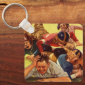  Vaderdag, Football Kinder en Familiehond Sleutelhanger (Voorkant)