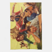  Vaderdag, Football Kinder en Familiehond Theedoek (Verticaal)