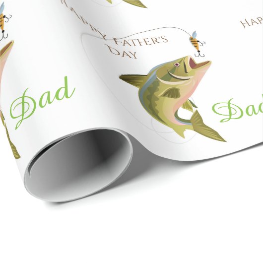 Vaderdag forel gepersonaliseerd inpakpapier (Rol Hoek)