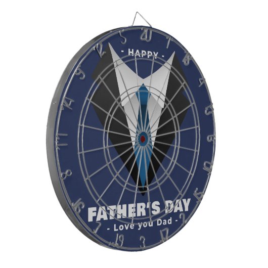 Vaderdag. Formeel pak. Dartbord (Voorkant Links)
