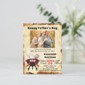Vaderdag Foto  BBQ Party Briefkaart (Staand voorkant)