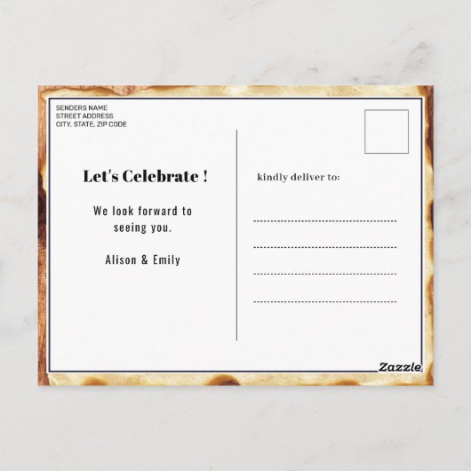 Vaderdag Foto  BBQ Party Briefkaart (Achterkant)