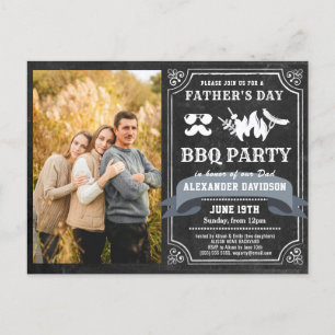 Vaderdag Foto BBQ Party Invitation Briefkaart