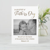 Vaderdag Foto Christelijk Bijbelvers plat Feestdagenkaart (Staand voorkant)