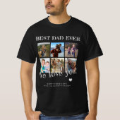 Vaderdag foto collage beste vader ooit aangepast t-shirt (Voorkant)